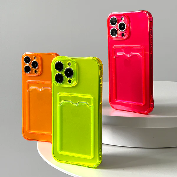 iPhone 12 Pro Max Wallet & Card Holder Fluorescent Neon Case