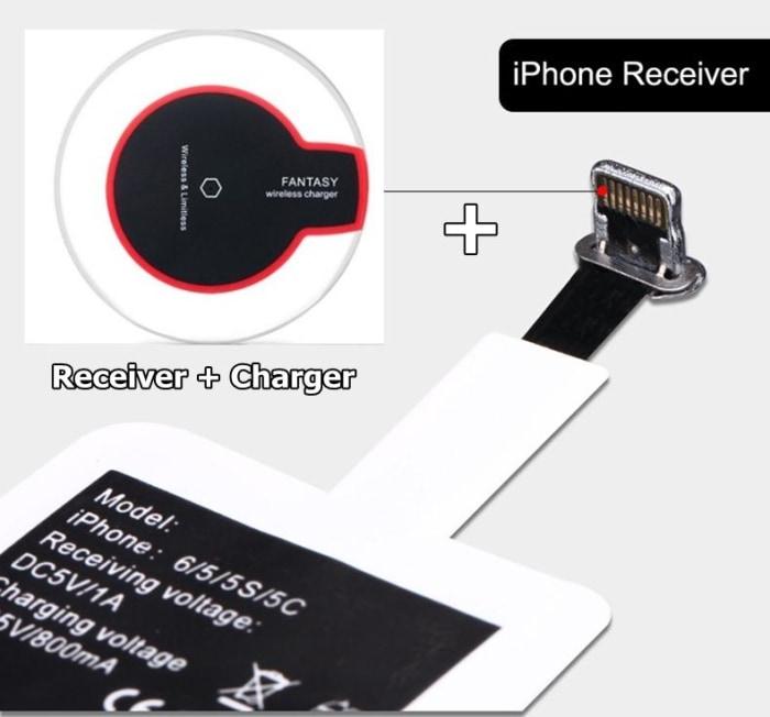 Oppo CARBON LEATHER PROTECTIVE TPU CASE QI Wireless Charger for iPhone Android & C-Type 