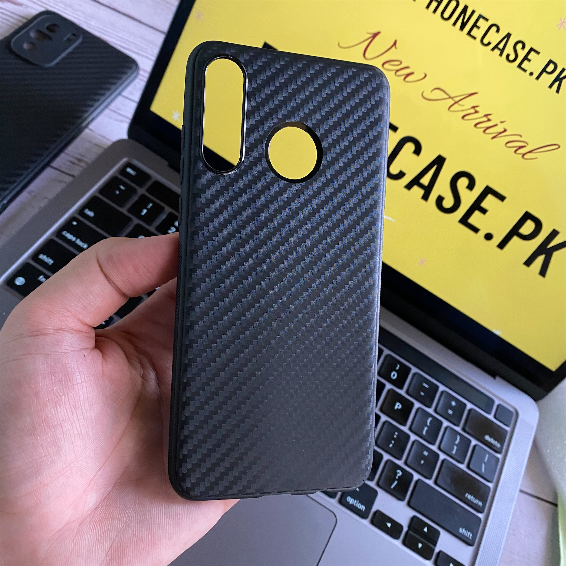 Huawei P30 Lite Carbon Fiber Texture Shockproof case with camera Protection