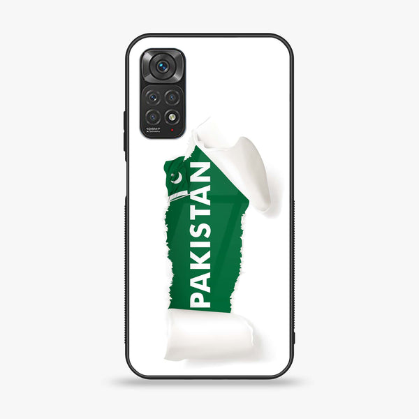 Xiaomi Redmi Note 11 4G- Pakistani Flag Design 3 - Premium Printed Glass soft Bumper shock Proof Case CS-21014