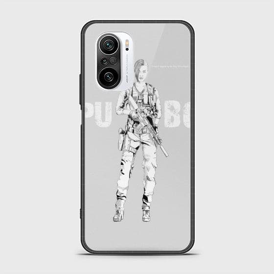 Xiaomi Redmi K40 PUBG Lady Warrior Glass Customized Case
