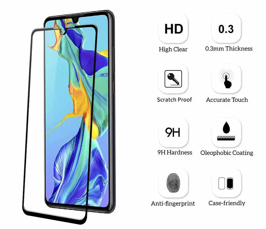 Huawei P Smart Full Edges to Edge Gorilla Tempered Glass Protector