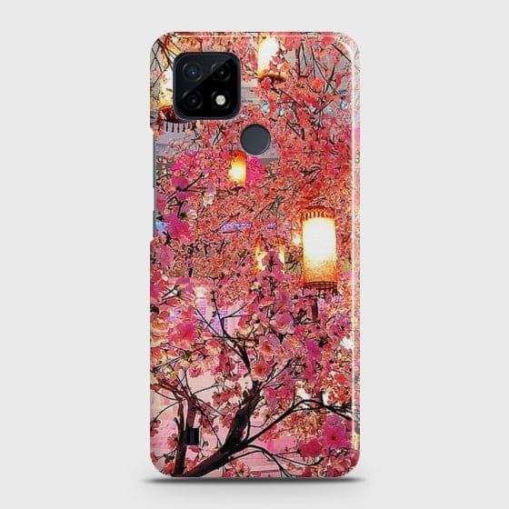 Realme C11 2021 Pink blossoms Lanterns Customized Case