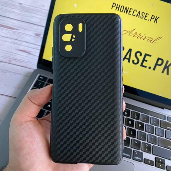 Poco F3 Carbon Fiber Texture Shockproof case with camera Protection