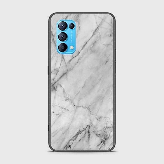 Oppo Find X3 Lite Realistic White Marble Glass Customized Case