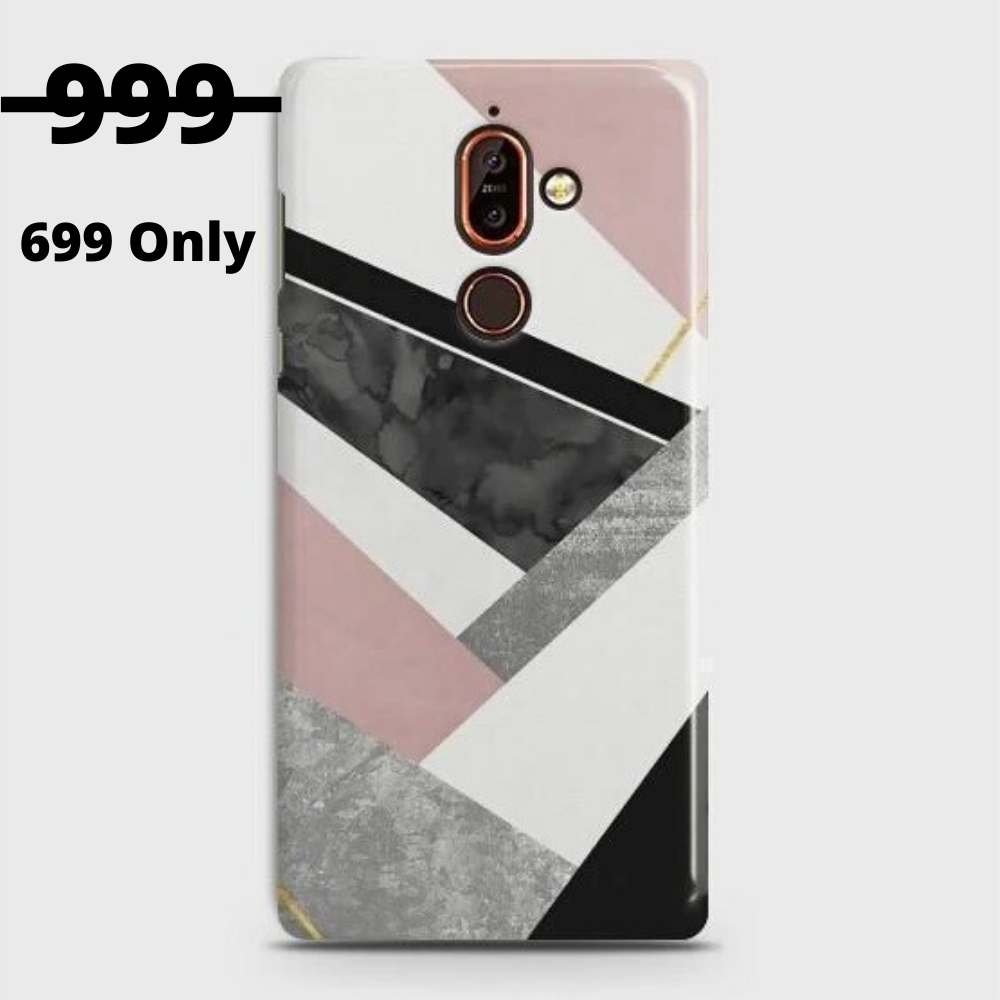 NOKIA 7 PLUS Geometric Luxe Marble Case - C011