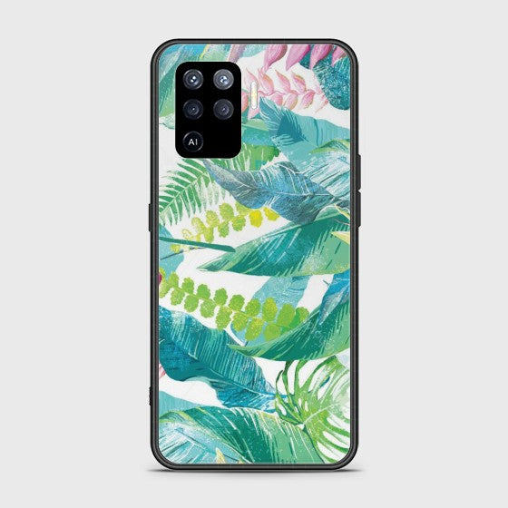Oppo A94 Retro Palm Leaves Glass Customized Case