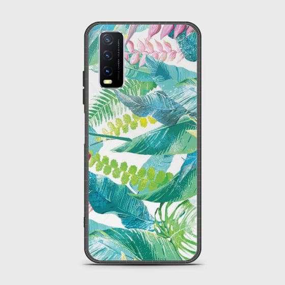 Vivo Y20A Retro Palm Leaves Glass Customized Case