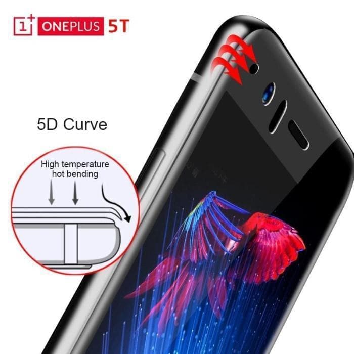 Samsung Galaxy Case Friendly 3D Tempered Glass Samsung Galaxy Case Friendly 3D Tempered Glass 5D Full Covered Edge to Edge OnePlus 3/3T/5T Glass Protector 