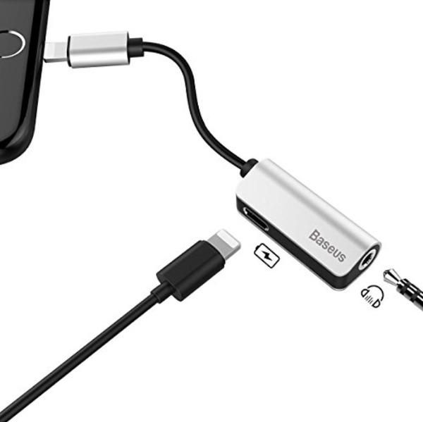 Baseus L32 iPhone to 3.5mm Headphone Jack Adapter Music+Charge at same time