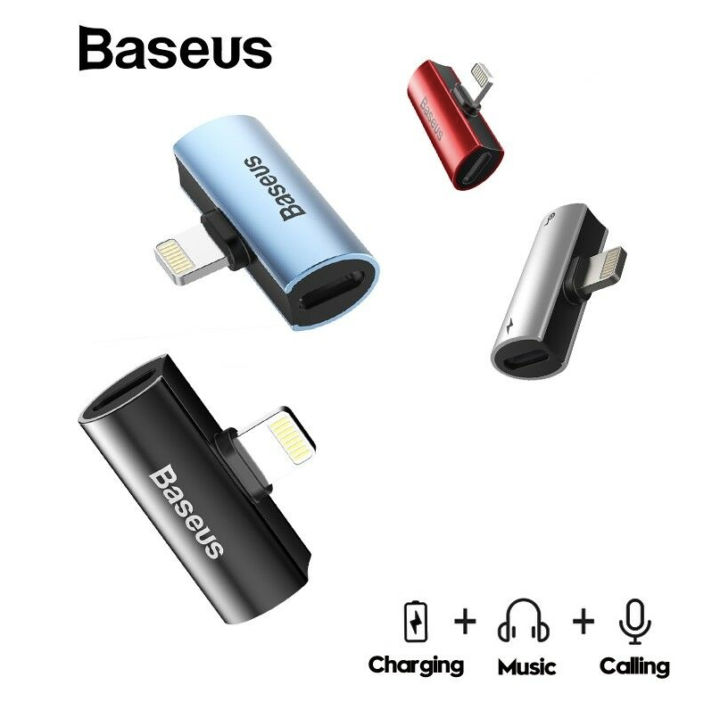 Baseus 3 in 1 Charging+Music+Calling  Lightning iPhone male to Dual iPhone Female adopter