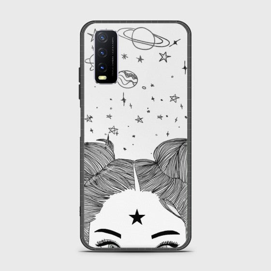 Vivo Y11s Space Girl Glass Customized Case