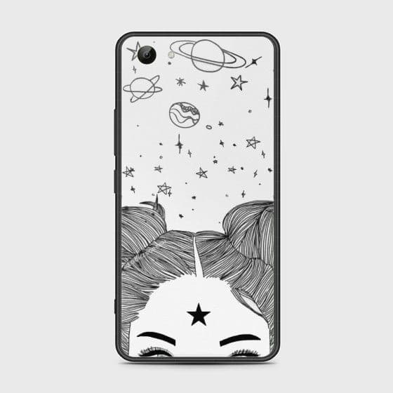 Vivo Y83 Space Girl Glass Customized Case