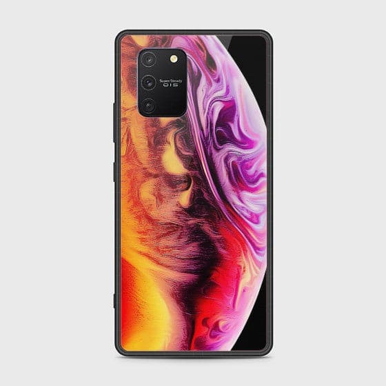 Samsung Galaxy M80s Texture Colorful Moon Glass Case