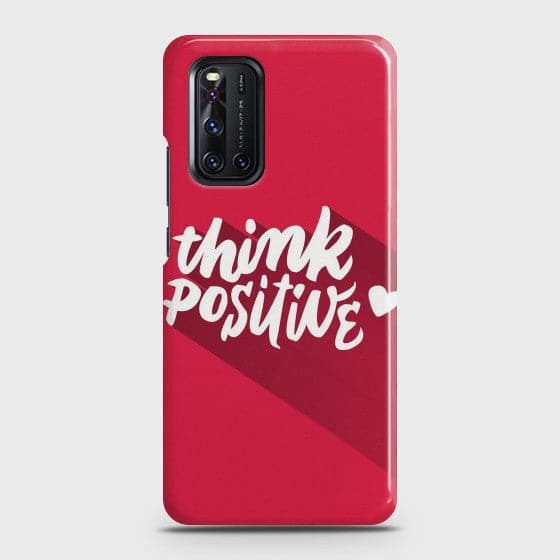 Vivo V19 Think Positive Premium Printed Glass soft Bumper shock Proof Case Case  CS-31874
