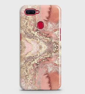 REALME 2 Pro Trendy Chic Rose Gold Marble 3D Case