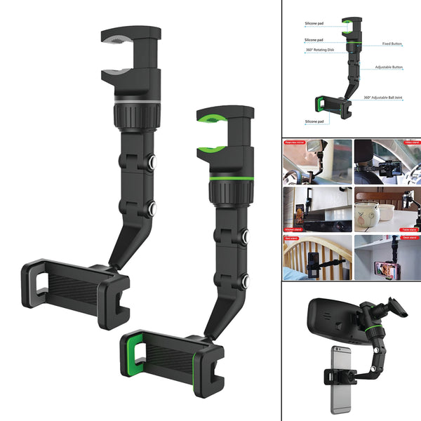 V2.0 Universal clip Cell phone Holder Car Rearview Mirror Seat Hanging Clip