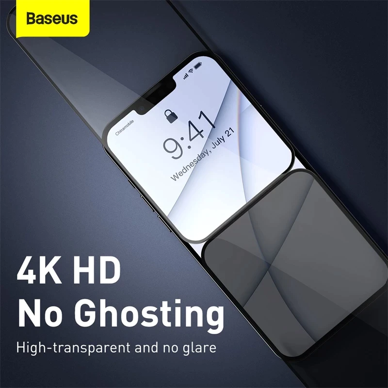 iPhone 13 Series Pack of 2 pcs Baseus Privacy Anti Peeping Tempered Glass Protector