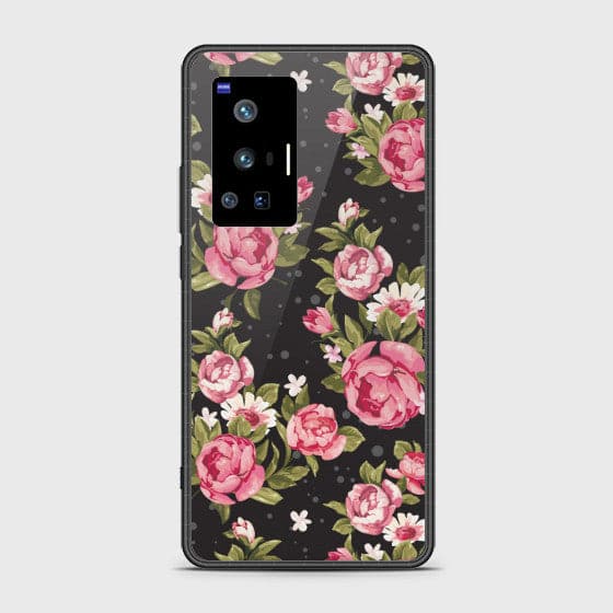 Vivo X70 Pro Vintage Pink Flowers Glass Customized Case