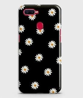 REALME 2 Pro White Bloom Flowers with Black Background Case