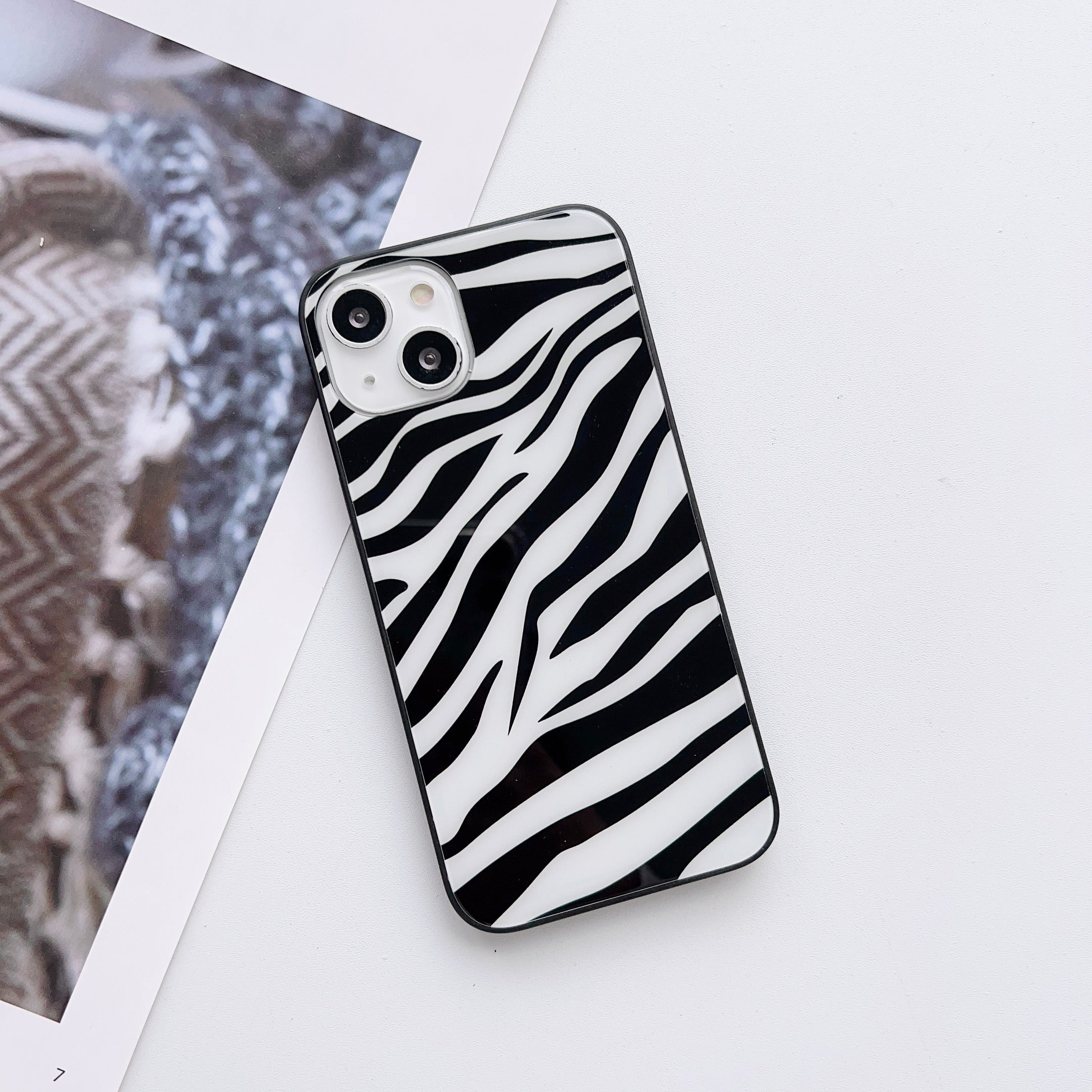 Moo Moo Pattern  Glass Case For All Model