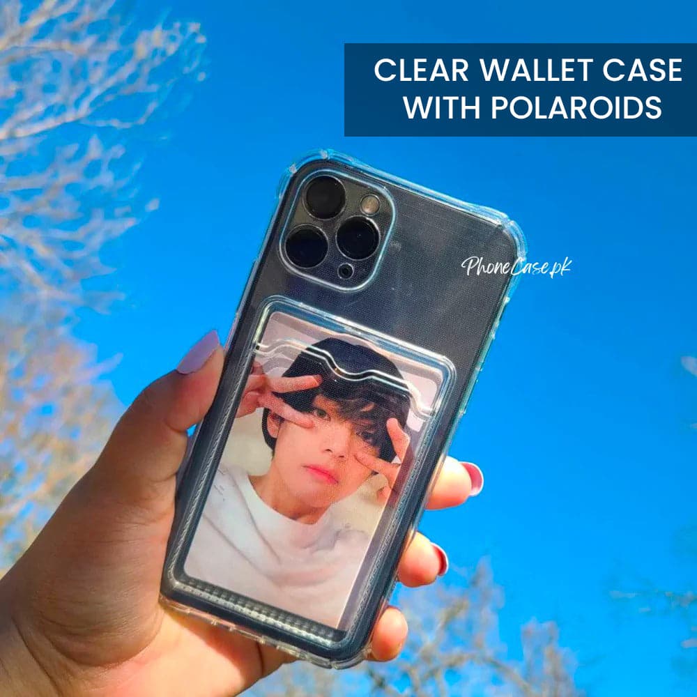 Clear Case with Polaroids