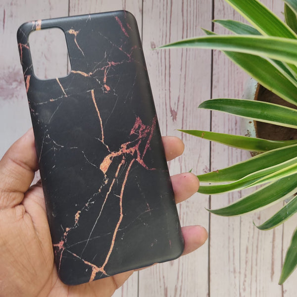 SAMSUNG GALAXY A51 Black Rose Gold Marble Case - C-076
