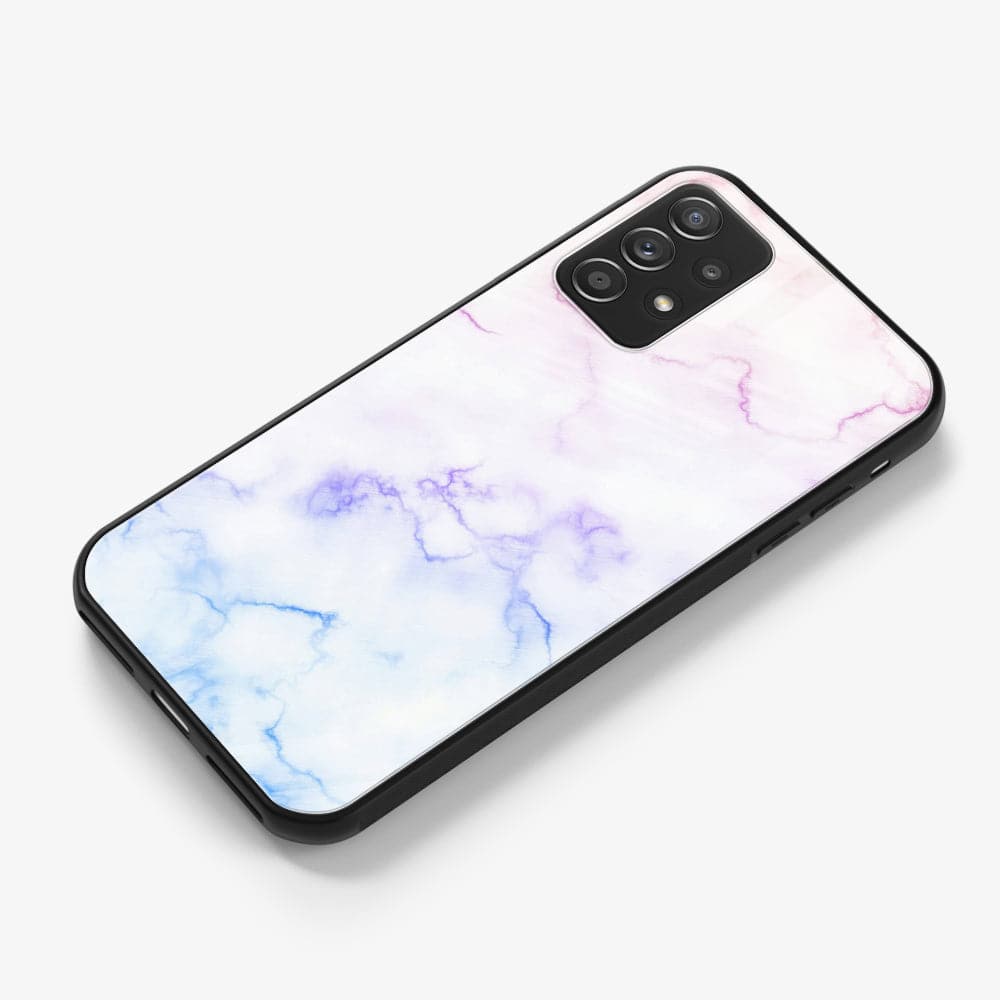Galaxy S9 - White Marble Series - Premium Printed Glass soft Bumper shock Proof Case