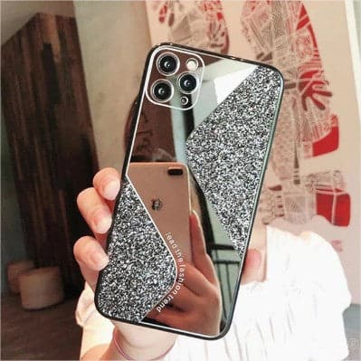 Fashion Glitter Mirror Metal Case For all iPhone Models