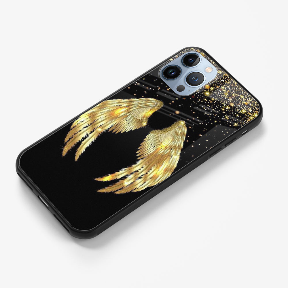 iPhone Xs Max - Angel Wing Series - Premium Printed Glass soft Bumper shock Proof Case