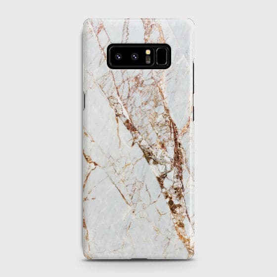 GALAXY NOTE 8 White & Gold Marble Case