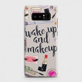 GALAXY NOTE 8 Wakeup N Makeup Premium Printed Glass soft Bumper shock Proof Case CS-28041