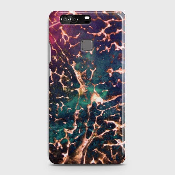 HUAWEI P9 Teal Amazing Marble Design Case