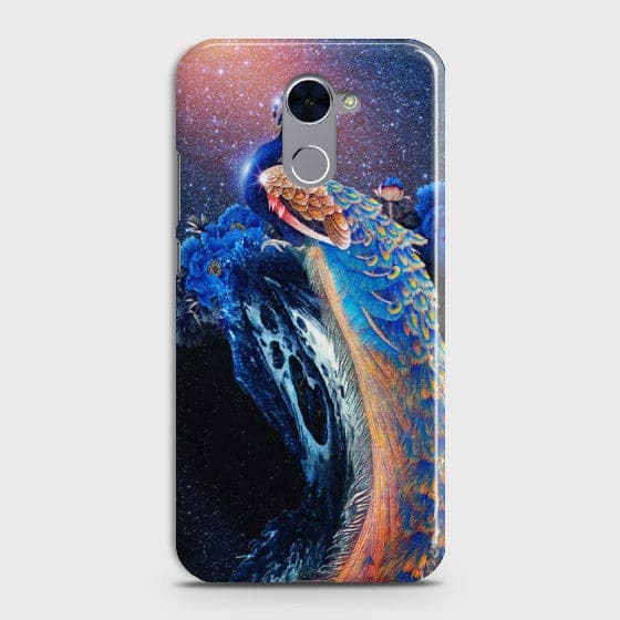 HUAWEI Y7 PRIME (2017) Peacock Diamond Embroidery Case