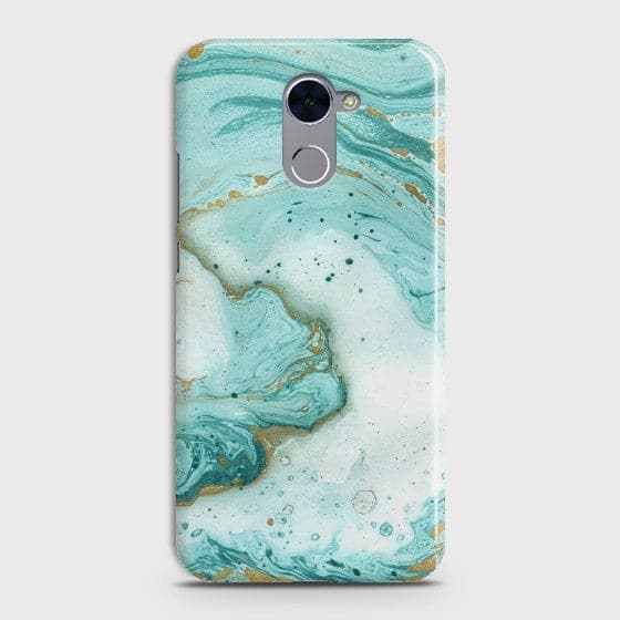 HUAWEI Y7 PRIME (2017) Aqua Blue Marble Premium Printed hard case  CS-29277