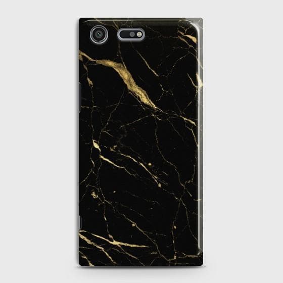 SONY XPERIA XZ PREMIUM Classic Golden Black Marble Case