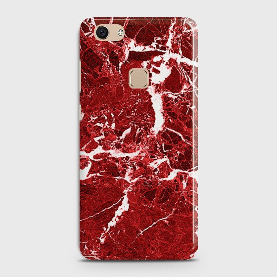 VIVO V7 Deep Red Marble Case