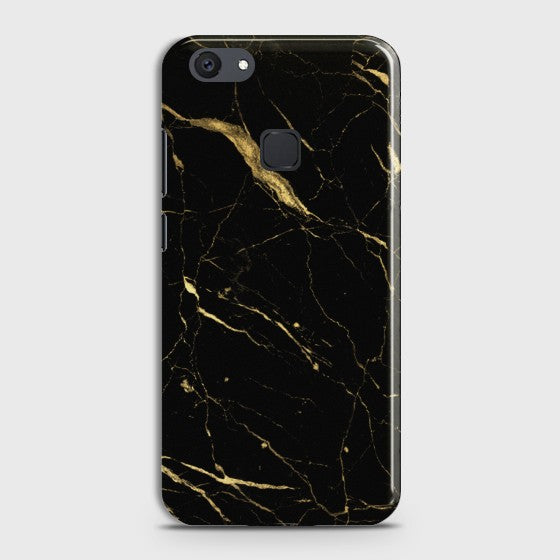 Vivo V7 Plus Classic Golden Black Marble Case