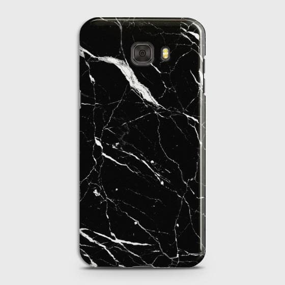 Samsung Galaxy C5 Trendy Black Marble design Case