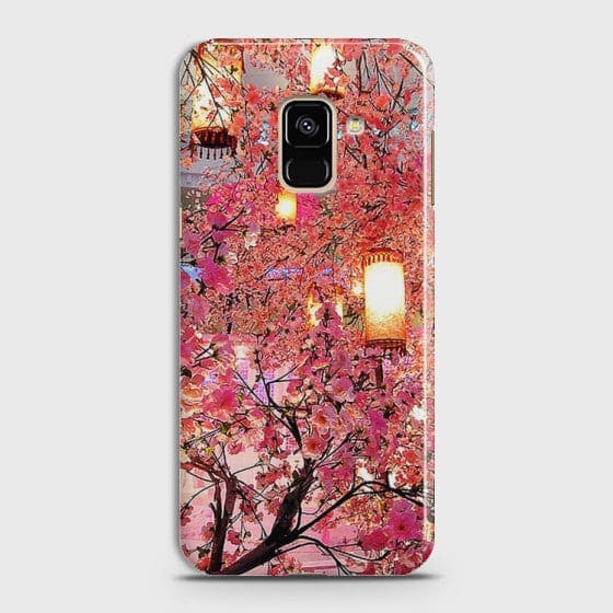 SAMSUNG GALAXY A8+ (2018) Pink blossoms Lanterns Case