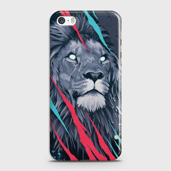 IPHONE 5/5C/5S Abstract Animated Lion Premium Printed hard Case  CS-29025
