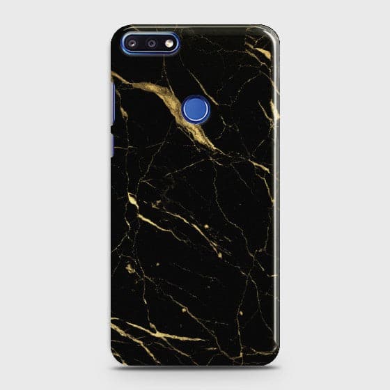HUAWEI Y7 PRIME (2018) Classic Golden Black Marble Case