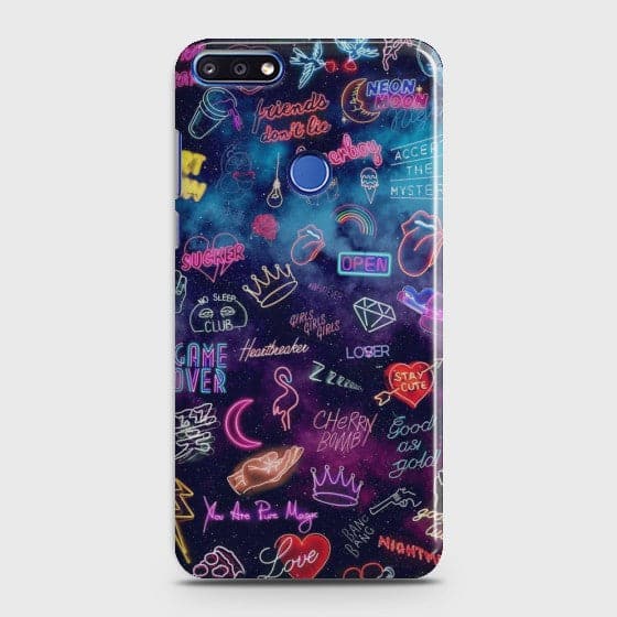 HUAWEI Y7 PRIME (2018) Neon Galaxy Case