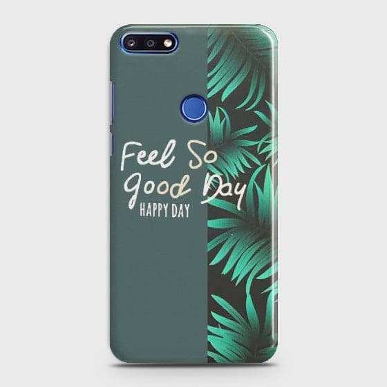 HUAWEI HONOR 7C Feel So Good  Premium Printed Glass soft Bumper shock Proof Case   CS-29039