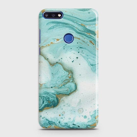 HUAWEI Y7 PRIME (2018) Aqua Blue Marble Case