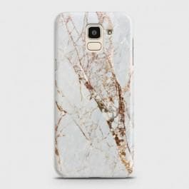 SAMSUNG GALAXY J6 (2018) White & Gold Marble Case