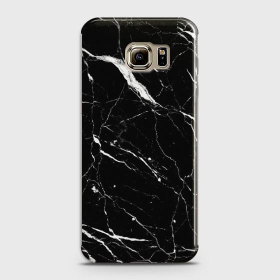 Samsung Galaxy S6 Edge Trendy Black Marble design Case