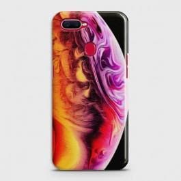 OPPO F9 Texture Colorful Moon Case