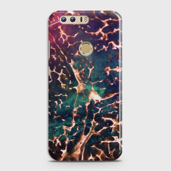 HUAWEI HONOR 8 Teal Amazing Marble Design Case