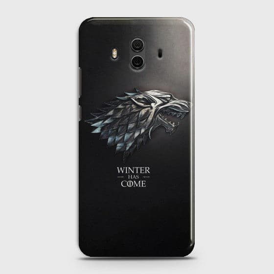 HUAWEI MATE 10 Winter Has Come GOT Premium Printed Glass soft Bumper shock Proof Case CS-29988